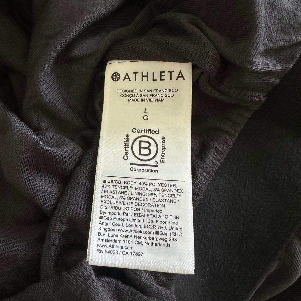 Athleta Seasoft Bubble Hem Zip-Up Dark Charcoal Hoodie - Picture 7 of 8